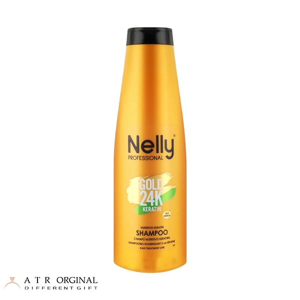 Nutritive gold 24k keratin shampoo Nelly شامپو مو نلی مدل کراتینه گلد 24K