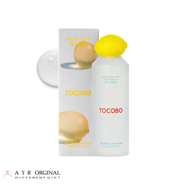 TOCOBO AHA BHA Lemon Facial Toner تونر لایه بردار لیمو توکوبو AHA BHA عصاره طبیعی ویتامین سی