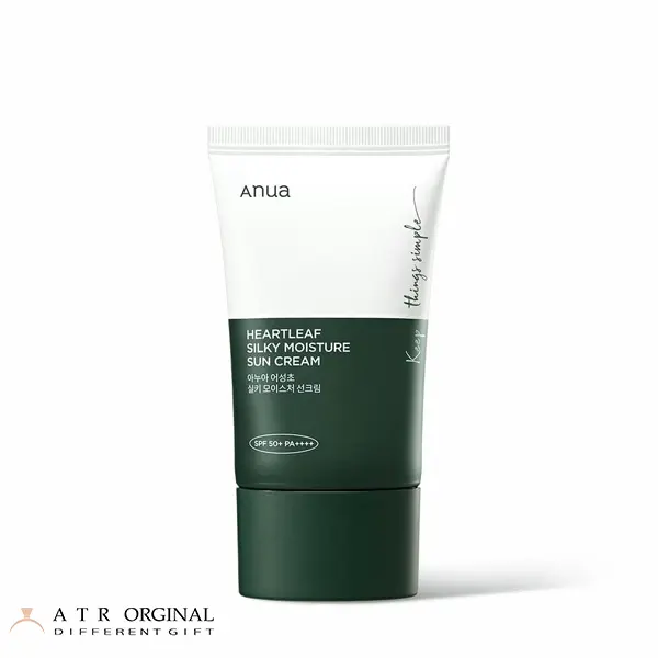 anua-heartleaf-silky-moisture-sunscreen ضد آفتاب مرطوب کننده و تسکین دهنده آنوا