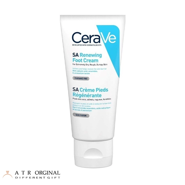 cerave-sa-renewing-foot-cream کرم مرطوب کننده و ترمیم کننده ترک پا سراوی