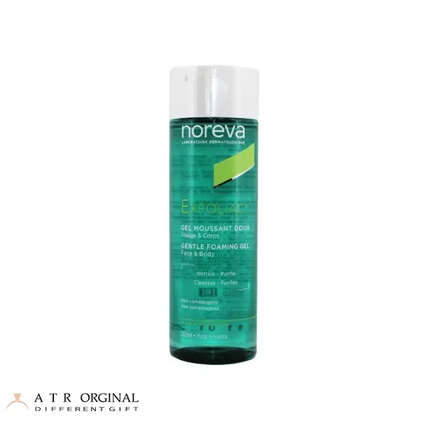 noreva exfoliac gel moussant doux ژل شستشو نوروا اکسفولیاک Exfoliac پمپی
