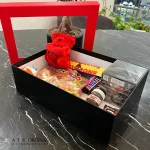 باکس هدیه مردانه عطر لالیک مشکی چوبی انکر نویر