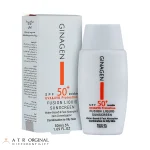 ضد آفتاب بی رنگ ژیناژن مدل Fusion liquid مناسب پوست چرب