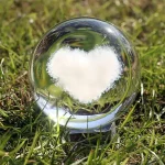 چراغ خواب گوی کریستالی مدل قلب پنبه ای