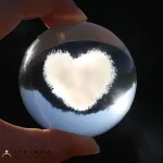 چراغ خواب گوی کریستالی مدل قلب پنبه ای