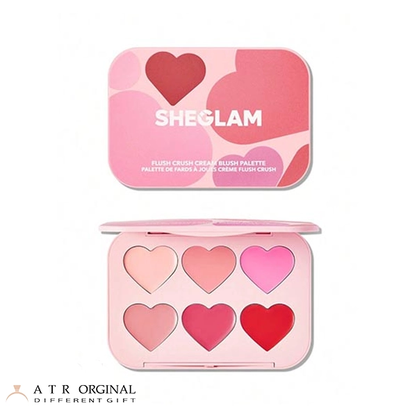 flush-crush-cream-blush-palette-blushing-bouquet پالت رژگونه قلبی شیگلم مدل BLUSHING BOUQUET