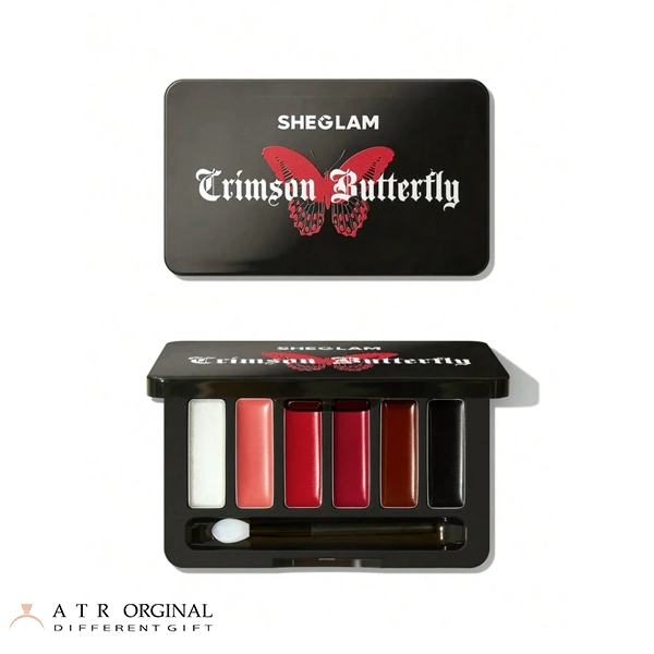 sheglam Crimson Butterfly phantom’s kiss lip gloss palette پالت رژلب براق شیگلم از کالکشن Crimson Butterfly