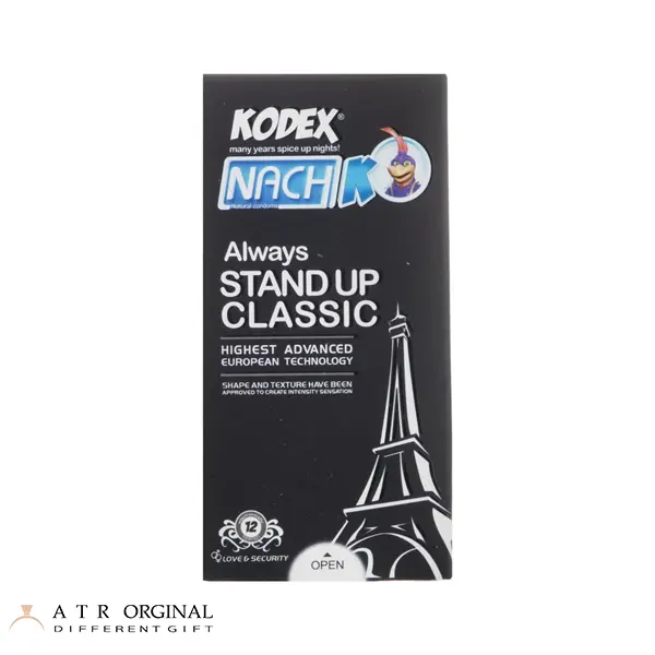 Kodex Stand Up Classic Condom 12PSC-1 کاندوم کدکس مدل Stand Up Classic بسته 12 عددی