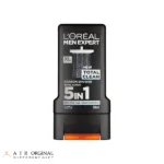 شامپو لورال مردانه زغالی برای سر و بدن 5in1 سری total clean