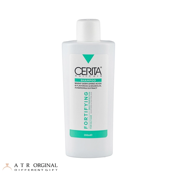 cerita-fortifying-anti-hair-loss-shampoo-greasy-hair-with-wheat-germ شامپو مو سریتا مدل تقویت کننده و ضد ریزش مناسب موهای چرب حجم 200 میلی لیتر
