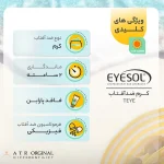 کرم ضدآفتاب رنگی آیسول SPF30 مدل TEYE مخصوص دور چشم، حجم 15 میلی‌لیتر