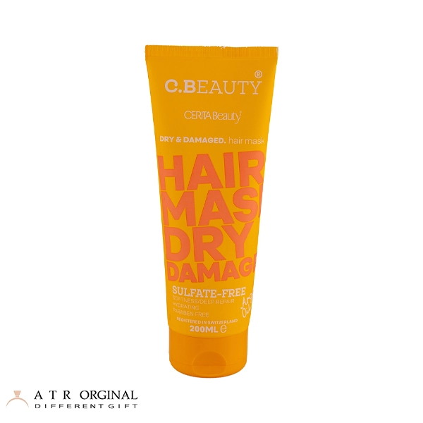 C.beauty Hair Mask For Dry And Damaged Hair ماسک مو احیا کننده و آبرسان سی بیوتی فاقد سولفات مناسب مو خشک و آسیب دیده حجم 200 میلی لیتر