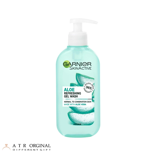 Garnier Natural Aloe Extract Gel Wash Normal Skin ژل شستشوی صورت آلوئه ورا گارنیر حجم 200 میلی لیتر