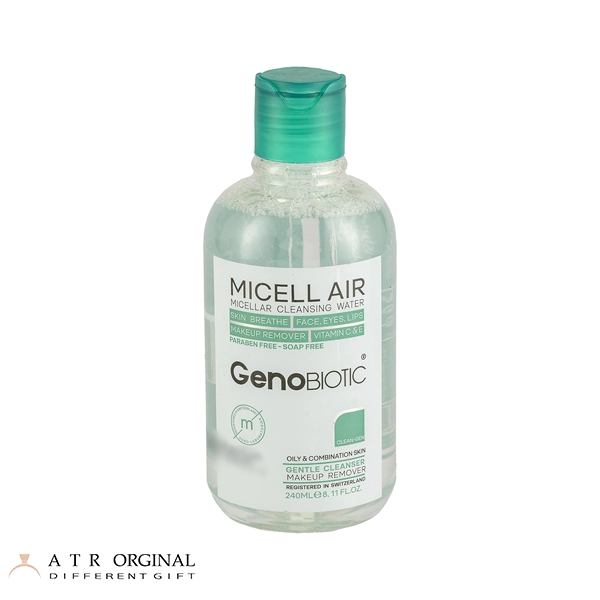 Geno Biotic Micellar Cleansing Water For Oily And Combination Skin میسلار واتر ژنوبایوتیک پوست چرب و مختلط مدل Oily Skin 1 حجم 240 میلی لیتر