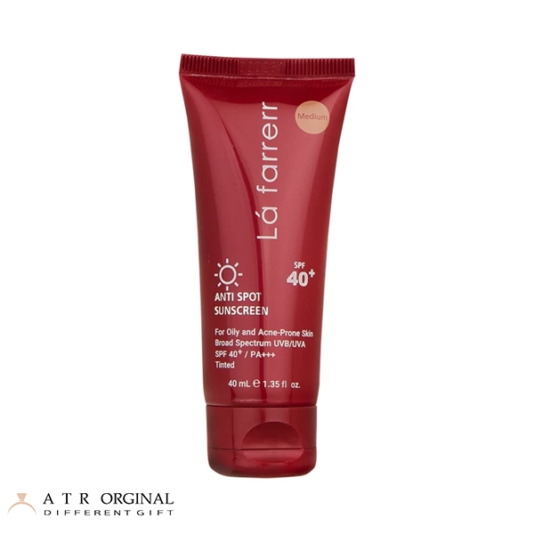 کرم ضدآفتاب و ضدلک رنگی لافارر مدل SPF40-Medium، مناسب پوست‌های چرب، حجم 40 میلی‌لیتر