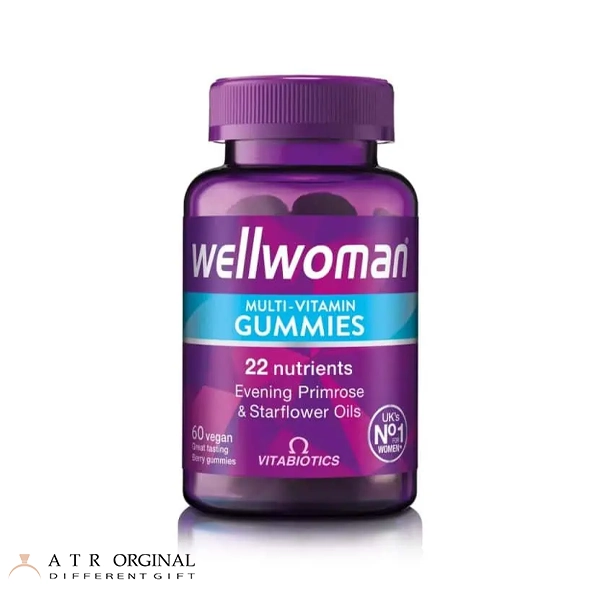 vitabiotics-wellwoman-gummies پاستیل مولتی ویتامین ول ومن ویتابیوتیکس 60 عددی