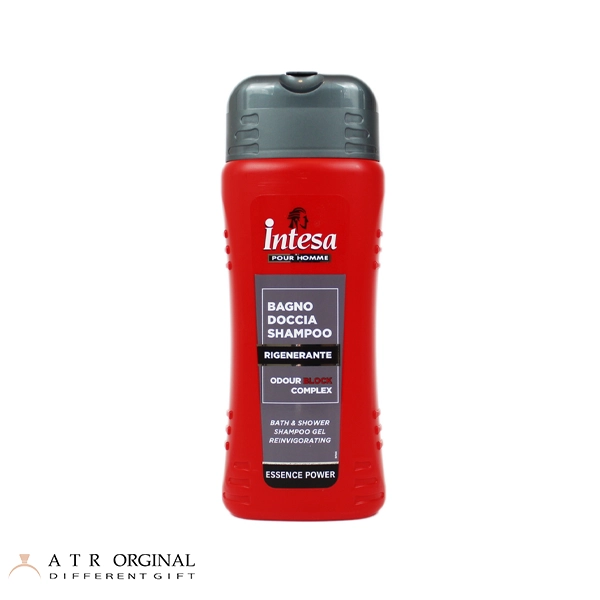 intesa pour homme bagno doccia shampoo Rigenerante شامپو سر و بدن مردانه اینتسا سری Pour Homme مدل Rigenerante