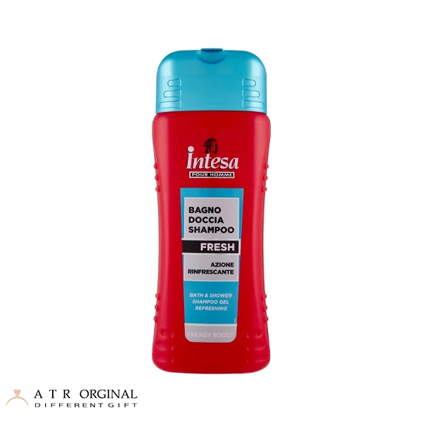 intesa pour homme bagno doccia shampoo fresh شامپو دوکاره مردانه اینتسا مدل Pour Homme Fresh حجم ۵۰۰ میلیلیتر
