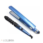 اتو مو نانوتیتانیوم کد 3IN1 به همراه فر کننده مو و شانه مو