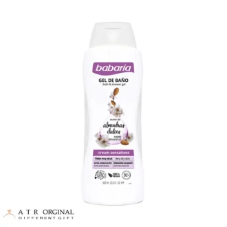 شامپو بدن باباریا حاوی روغن بادام شیرین برای پوست خیلی خشک حجم 600 میل