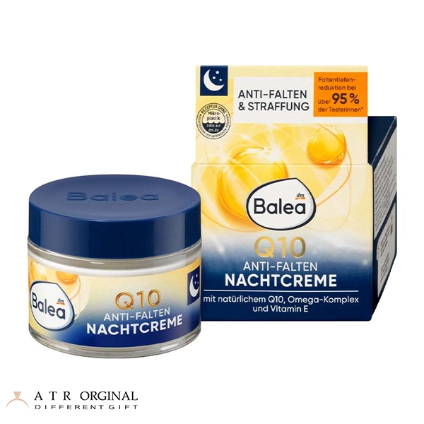 Balea Anti Falten Nachtcreme Q10 کرم شب ضد چروک ویتامین E باله آ مدل Q10