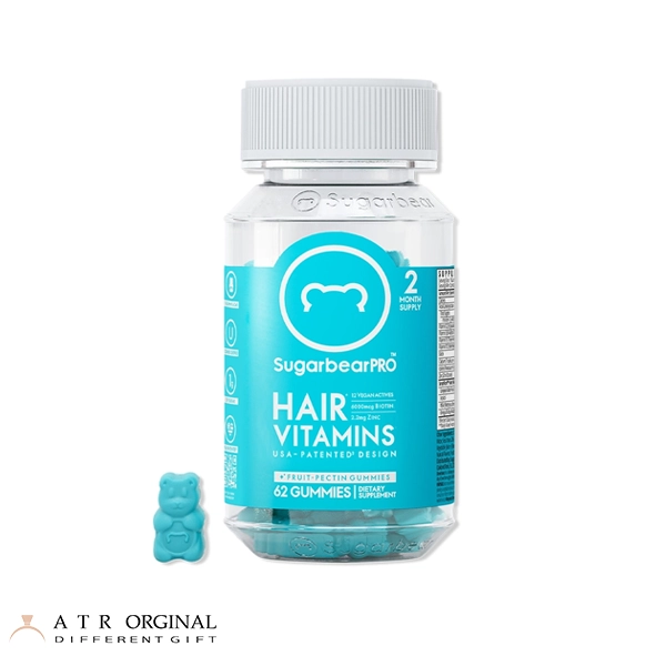 SugarbearPRO Hair Vitamins 62 Gummies پاستیل شوگر بیر هیر پرو تقویت کننده و ضد ریزش مو 62 عددی