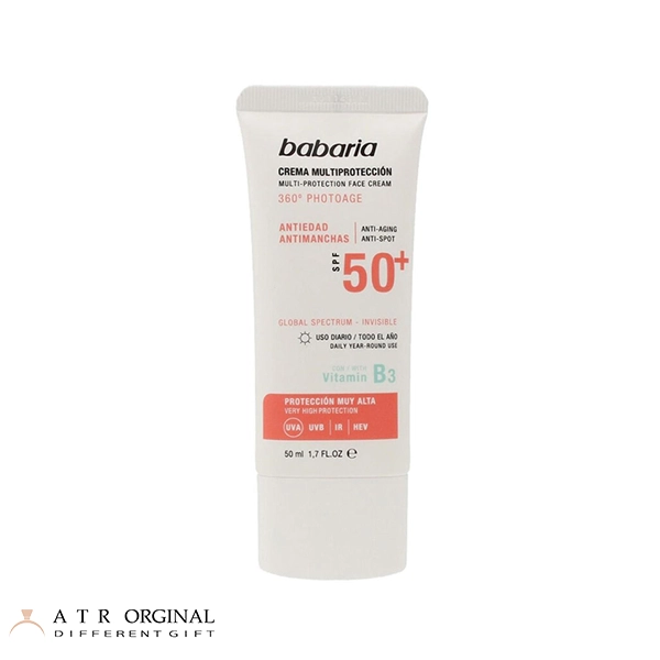 babaria-facial-sun-cream-multiprotection-50ml-1 کرم ضد آفتاب چند منظوره باباریا با SPF50 حجم 50 میل