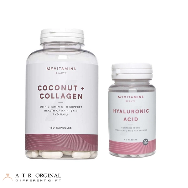 Coconut Collagen Hyaluronic Acid vitabiotics کوکونات کلاژن ۱۸۰ عددی + هیالورونیک اسید ۶۰ عددی