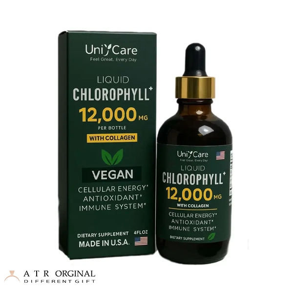 liquid-chlorophyll-uni-care کلروفیل مایع یونیکر پلاس کلاژن