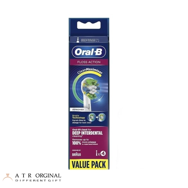 oral-b-floss-action-toothbrush-braun سری یدک مسواک برقی اورال بی مدل FLOSS ACTION بسته 4 عددی