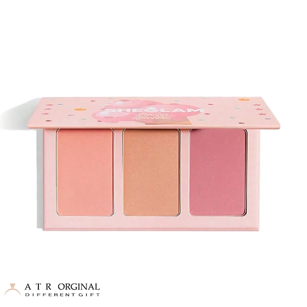 sheglam enamored blush palette پالت رژ گونه سه رنگ شیگلم مدل Sweet Cheeks رنگ Enamored