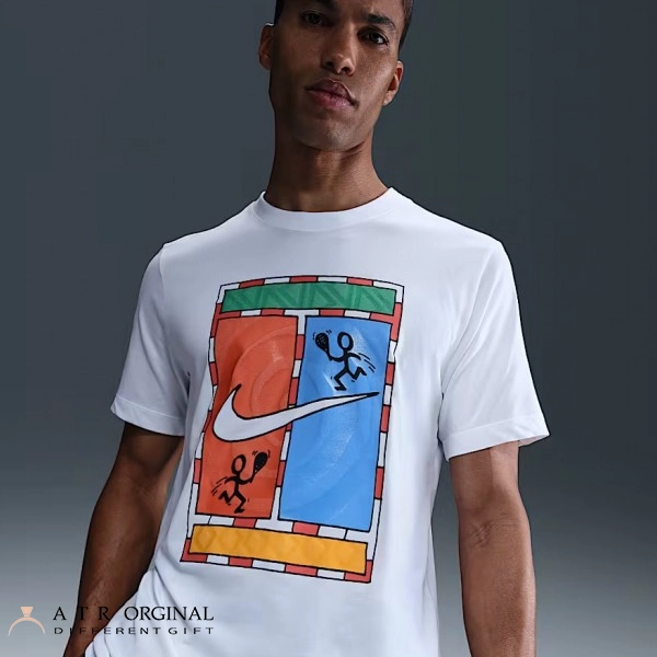 Nike Mens T-Shirt Court 1 Color تی شرت مردانه نایک مدل court 1 color