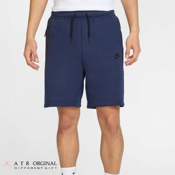 Nike Mens navyblue Tech Fleece Shorts شلوارک مردانه نایک مدل Tech Fleece