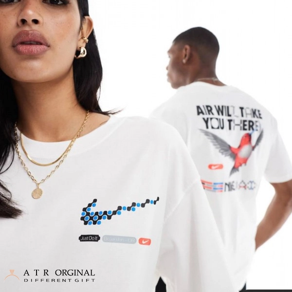 Nike for Men white Tshirt Running 1 color تی شرت مردانه نایک مدل Running 1 color - Image 1