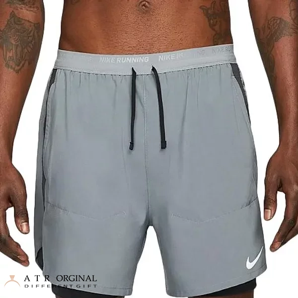 Nike gray Stride Dri-Fit Men Shorts شلوارک مردانه نایک مدل Stride Dri-Fit