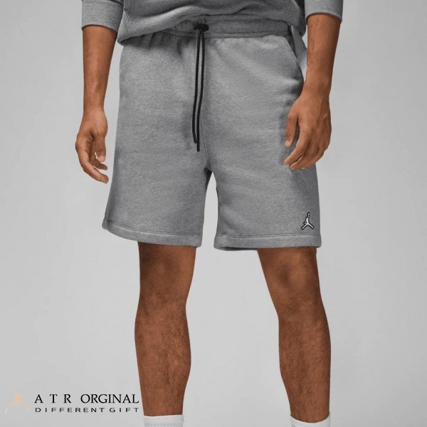 Nike grey Jordan Essentials Fleece Shorts شلوارک مردانه نایک مدل Jordan Essentials Fleece Shorts