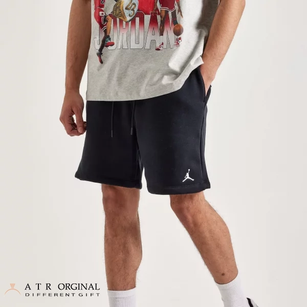 Nike men grey Jordan Essentials Fleece Shorts شلوارک مردانه نایک مدل Jordan Essentials Fleece Shorts