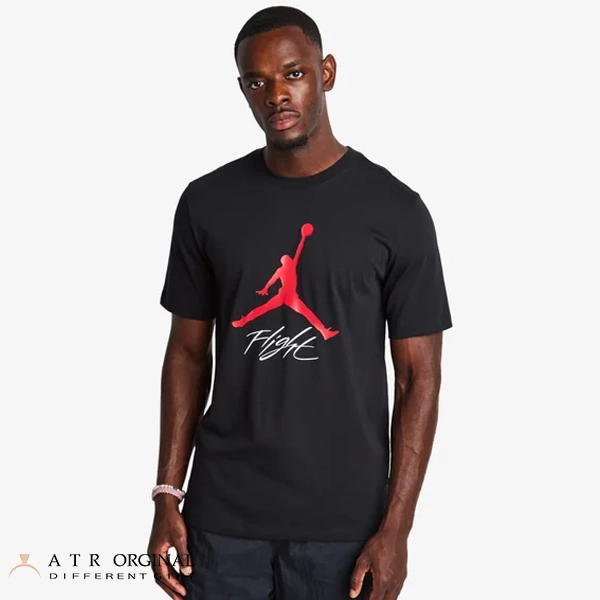 Nike red logo black T-Shirt Jordan M J Fit 1 Color تی شرت مردانه نایک مدل jordan M J Fit 1 color