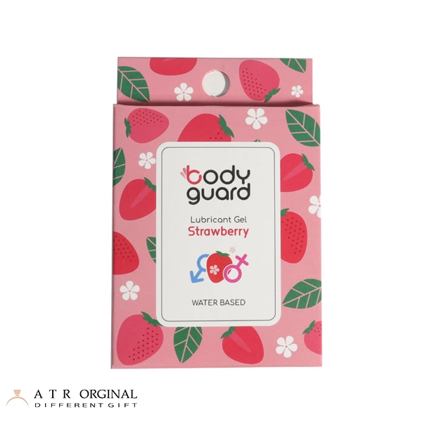 bodyguard-strawberry-lubricant-gel ژل لوبریکانت با رایحه توت فرنگی بادیگارد