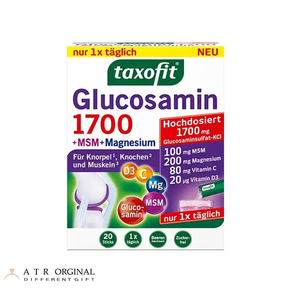 glucosamin-1700msm-taxofit ساشه گلوکزامین 1700 و منیزیم به همراه MSM تاکسوفیت